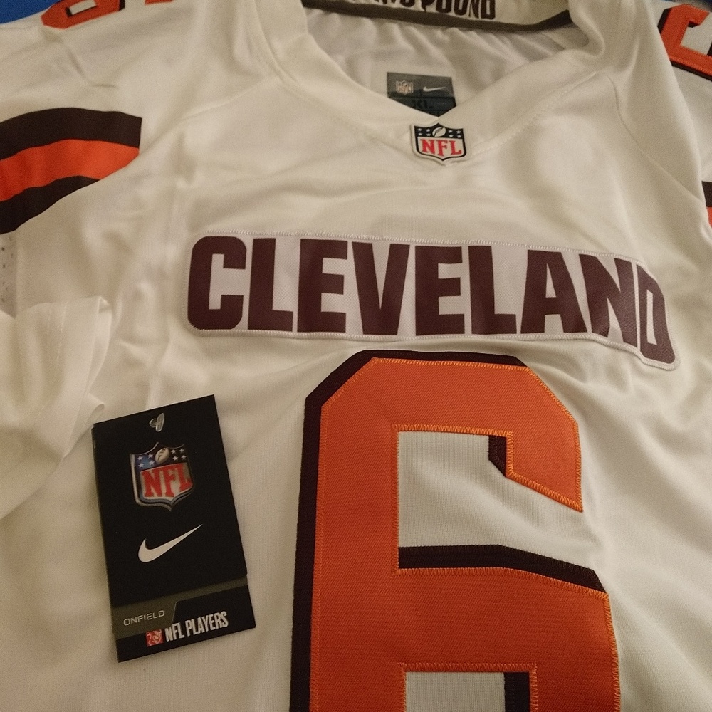 CLE Browns Star QB #6 Baker Mayfield Home white